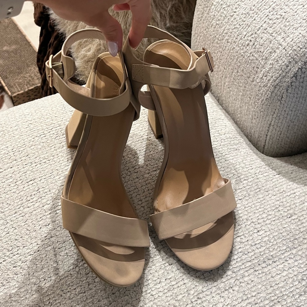 Bamboo Block Heel Sandals